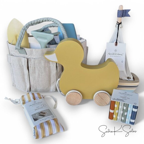 Hearth & Hand Magnolia Wood Pull-Along Duck Toy - Nursery Decor - Easter -Target - Picture 6 of 6